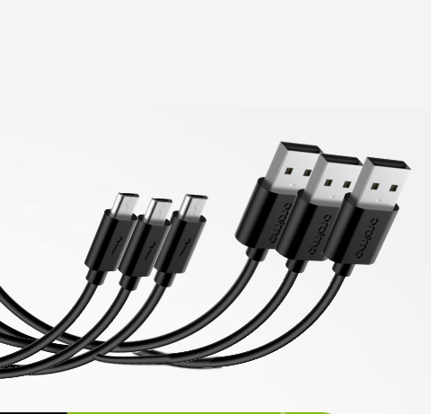 Oraimo Micro 52BR USB Cable 1m Pack of 3 Black