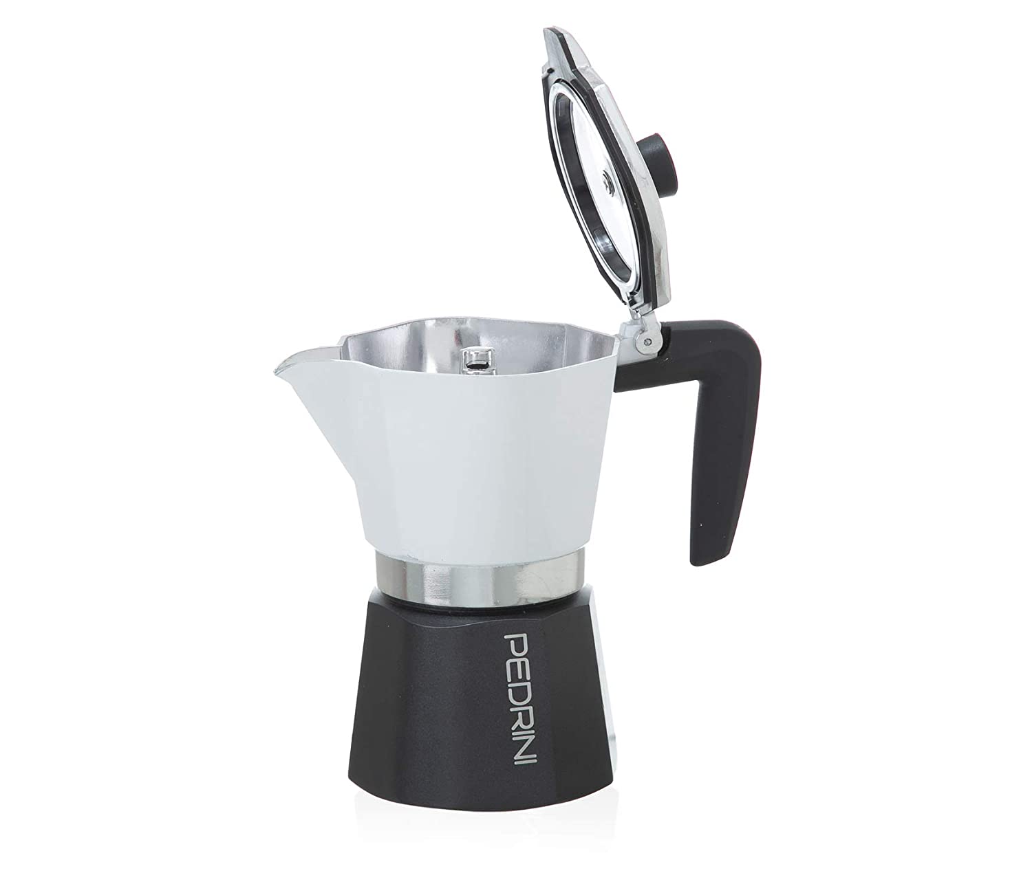 Pedrini Seimoka Plus Coffee Maker, White/Dark Grey – آي كيتشن