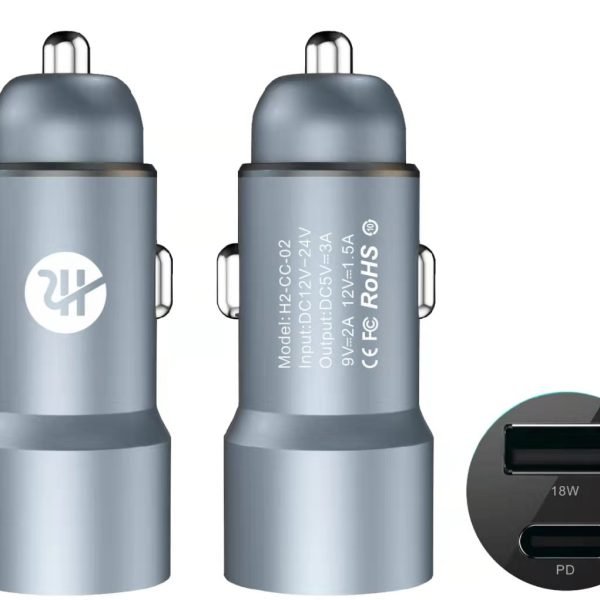 H2 gadgets Dual Car Charger PD+Qc3