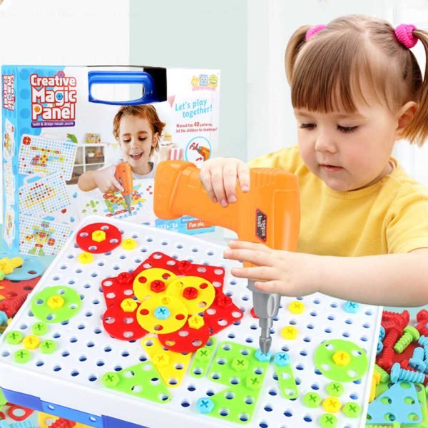 Electric Drill Screw Puzzle Kids Education Toys