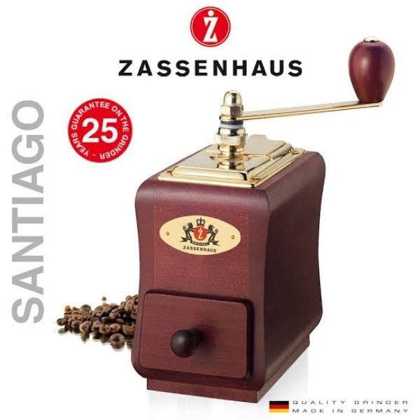 Zassenhaus Coffee Grinder Santiago mahogany stained