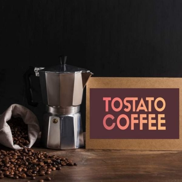 Tostato italian coffee 100ml + moka-pot pedrini 2 cup aluminum