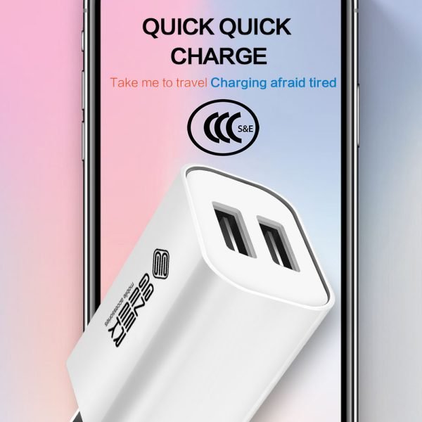 Energeek Home Charger 2.1Amp 2USB + Type C Cable