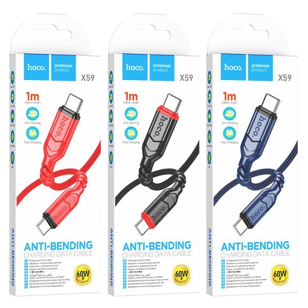 Hoco X59 Victory 60W charging data cable Type-C to Type-C