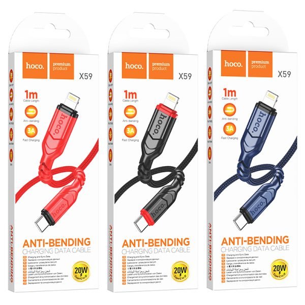 Hoco X59 Victory PD charging data cable Type-c To IPhone