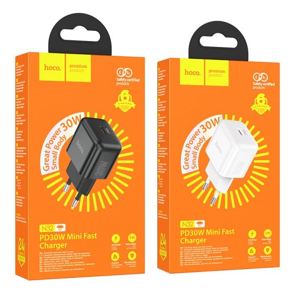 Hoco N32 Glory PD30W single port wall charger(EU)
