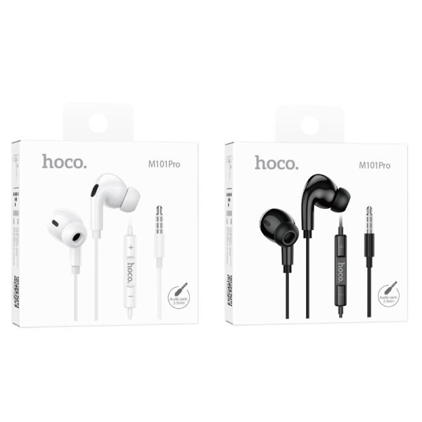 Hoco M101 Pro Crystal sound wire-controlled 3.5 earphones with microphone