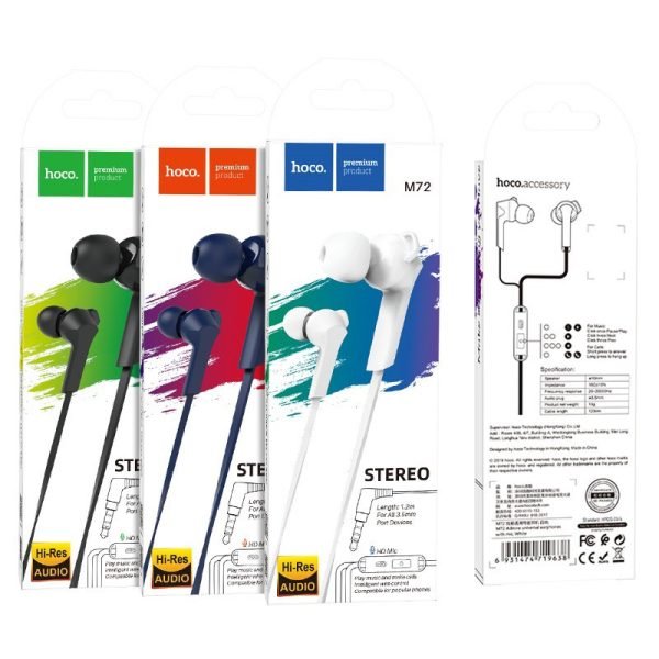 Hoco Wired earphones 3.5mm “M72 Admire” with mic
