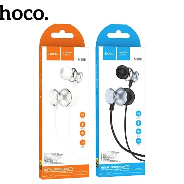 Hoco M106 Fountain metal universal earphones with microphone