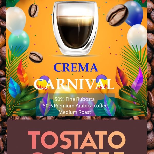 Tostato coffee CREMA CARNIVAL Blend Coffee Beans 125 G